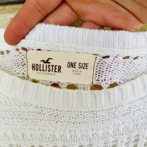 Hollister White Poncho